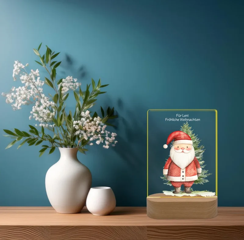 Personalisiertes LED Nachtlicht für Kinder - Weihnachtsmann