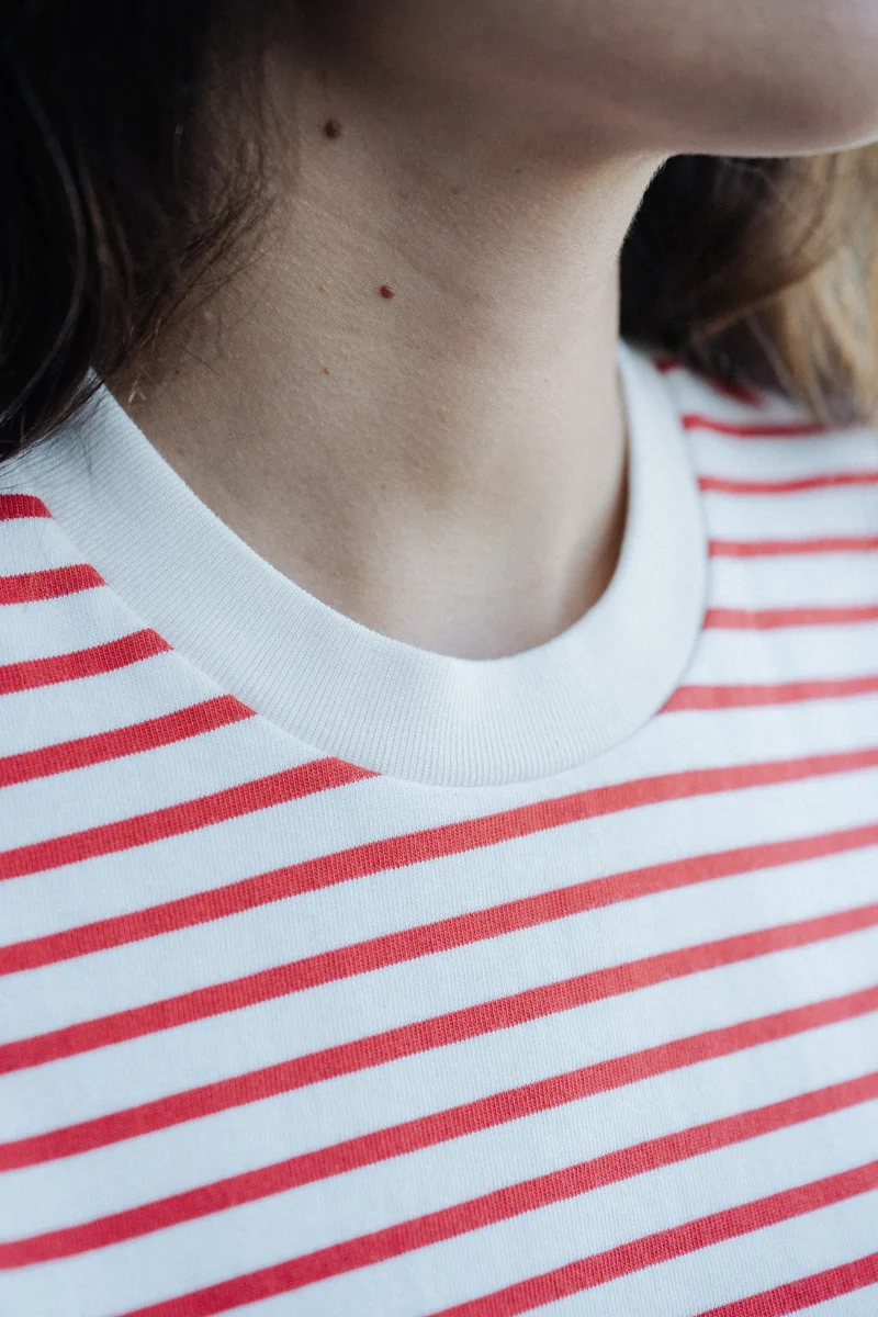 Heavy T-Shirt Jonna Red-Striped