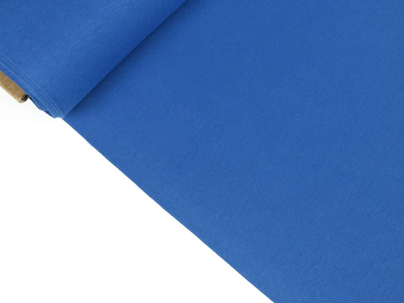 Reststück 19cm - Glatte Bündchenware Heike royalblau