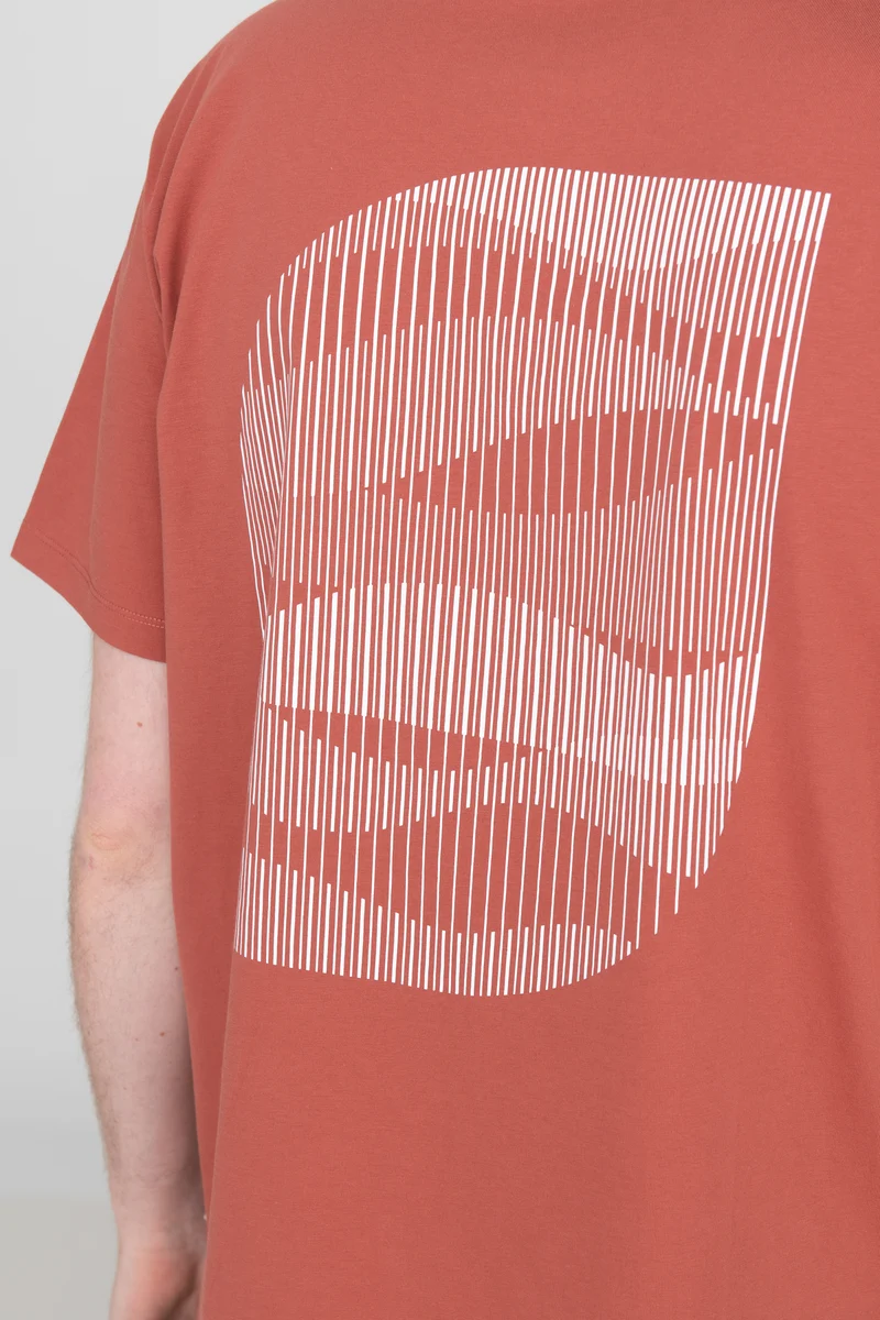 T-Shirt LOGO WAVES Rusty Red