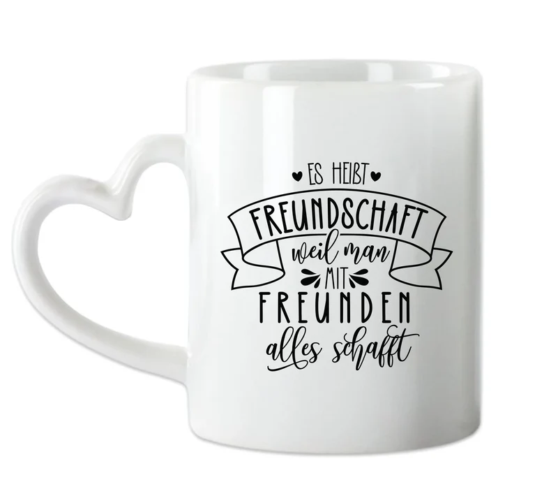Personalisierte Tasse für Beste Freundin - 4 Freundinnen mit Namen und Motiv