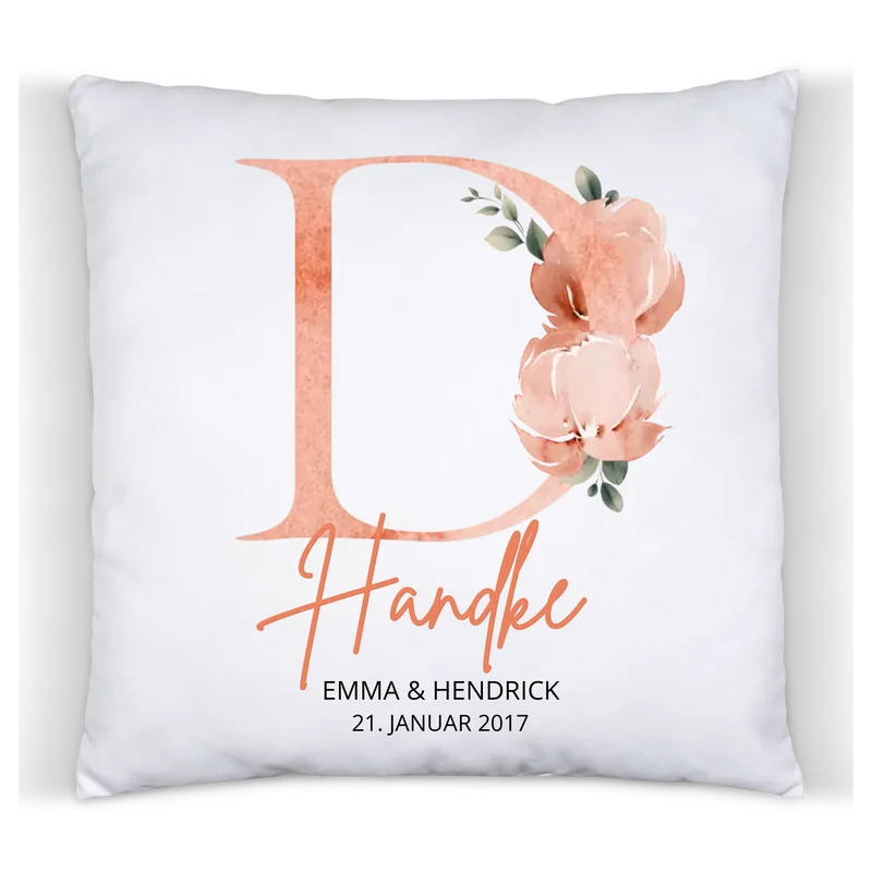 Personalisiertes Hochzeitsgeschenk Monogramm mit Namen und Datum