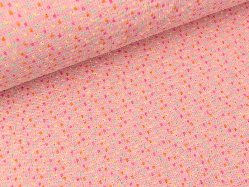 Reststück 48cm - Hamburger Liebe 4 Farb-Jacquardjersey Bits & Bobs rose melange-bunt