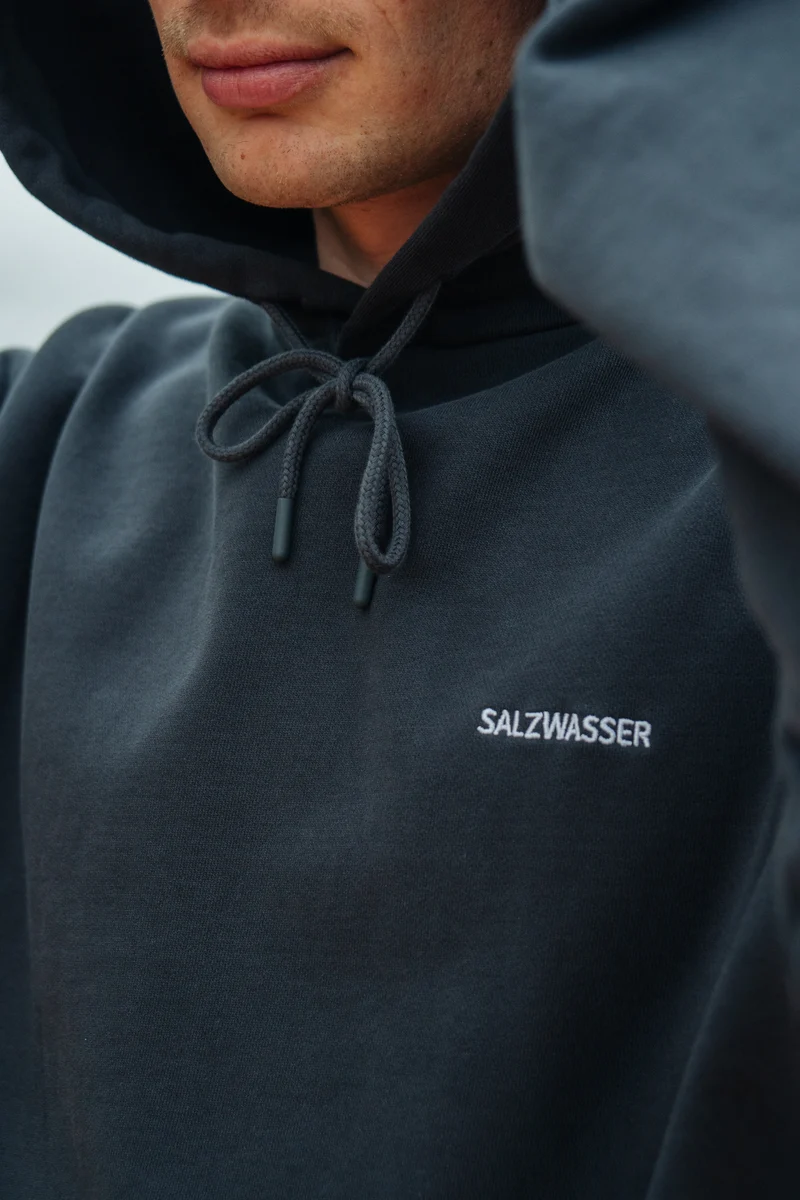 Hoodie Kap Graublau