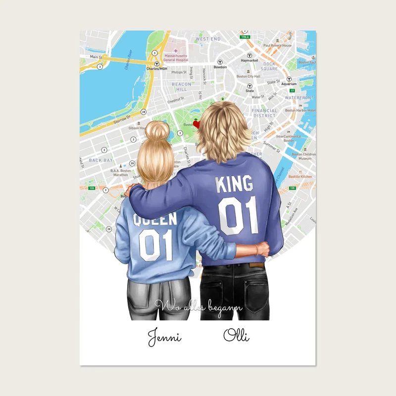 Personalisiertes Poster Geschenk für Freund / Freundin & Partnerin/Partner