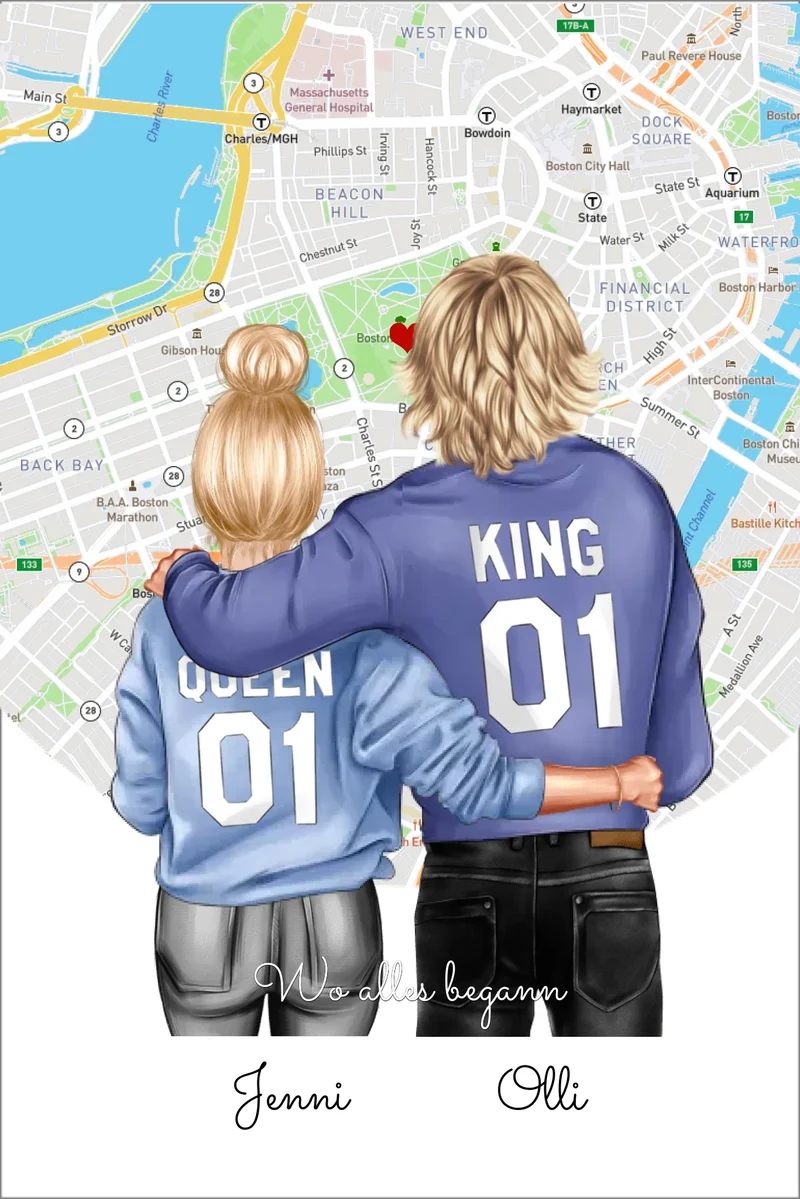 Personalisiertes Poster Geschenk für Freund / Freundin & Partnerin/Partner