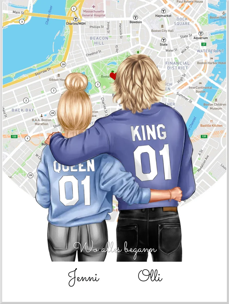 Personalisiertes Poster Geschenk für Freund / Freundin & Partnerin/Partner