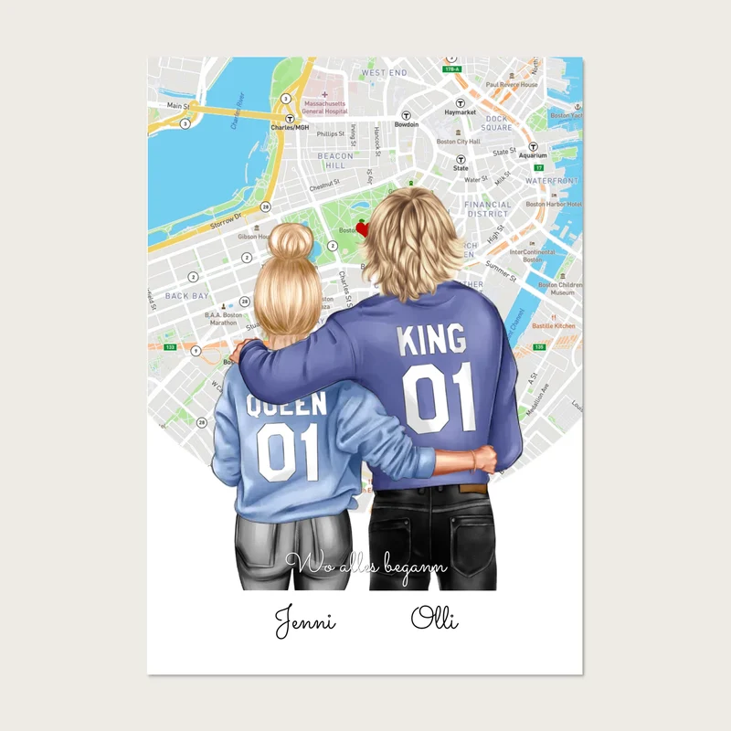 Personalisiertes Poster Geschenk für Freund / Freundin & Partnerin/Partner