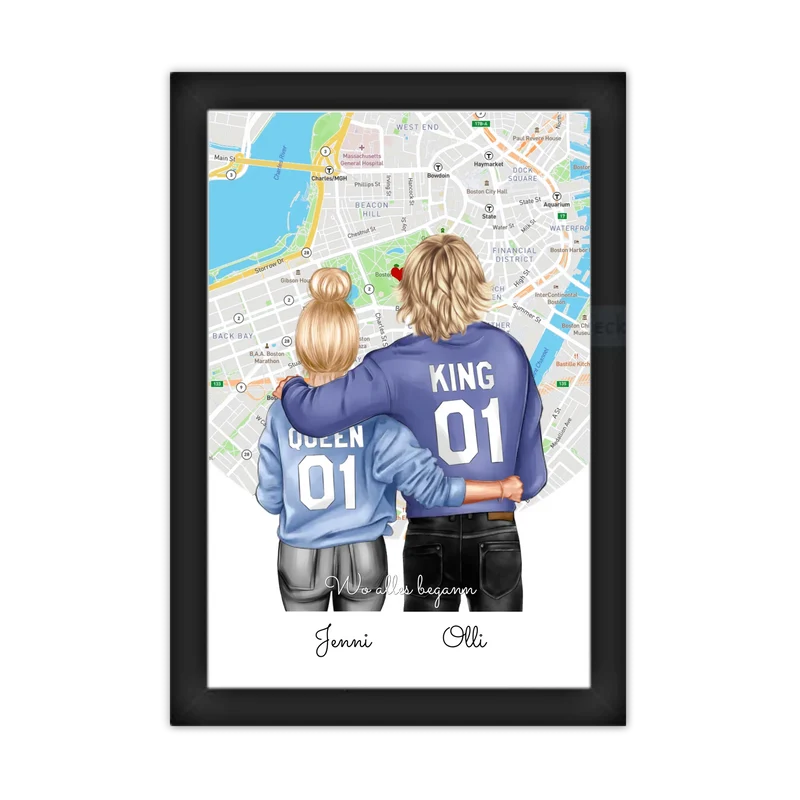 Personalisiertes Poster Geschenk für Freund / Freundin & Partnerin/Partner
