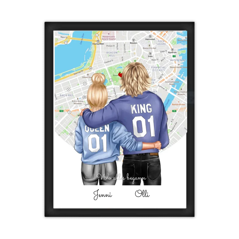 Personalisiertes Poster Geschenk für Freund / Freundin & Partnerin/Partner