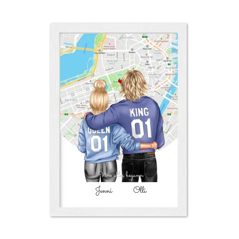 Personalisiertes Poster Geschenk für Freund / Freundin & Partnerin/Partner