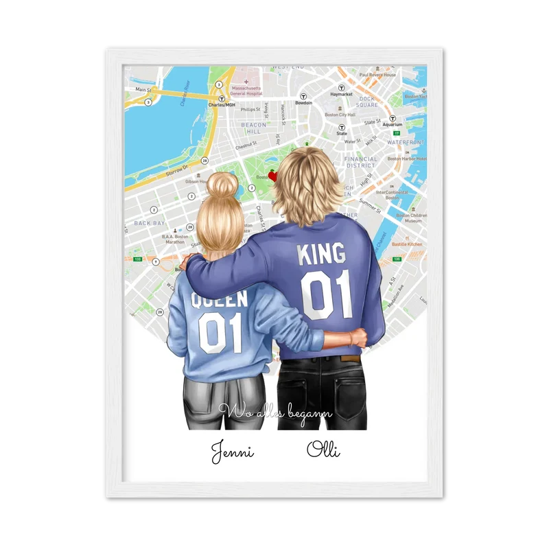 Personalisiertes Poster Geschenk für Freund / Freundin & Partnerin/Partner