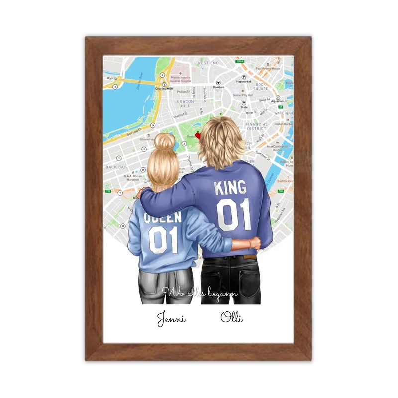 Personalisiertes Poster Geschenk für Freund / Freundin & Partnerin/Partner