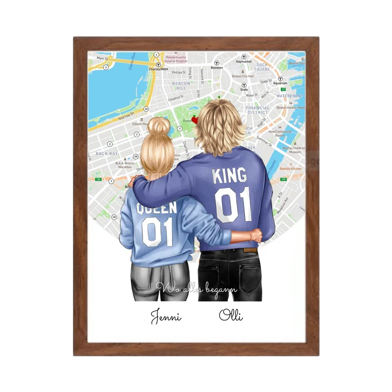 Personalisiertes Poster Geschenk für Freund / Freundin & Partnerin/Partner