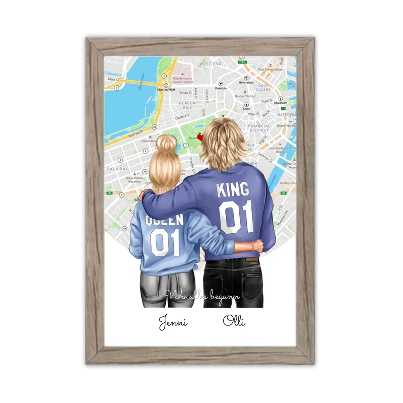Personalisiertes Poster Geschenk für Freund / Freundin & Partnerin/Partner