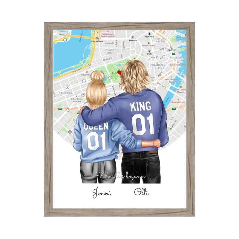 Personalisiertes Poster Geschenk für Freund / Freundin & Partnerin/Partner