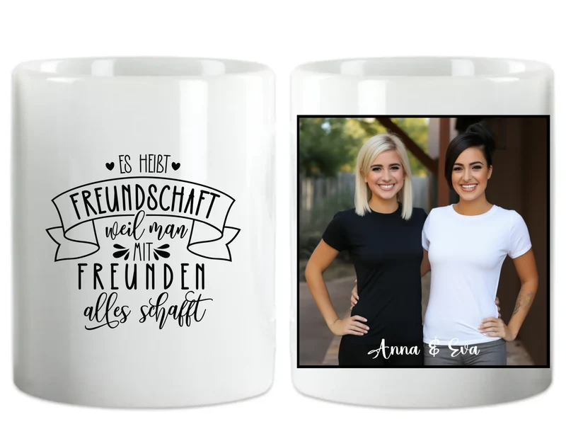 Fototasse mit eigenen Bild und Spruchauswahl als Geburtstagsgeschenk & Weihnachtsgeschenk