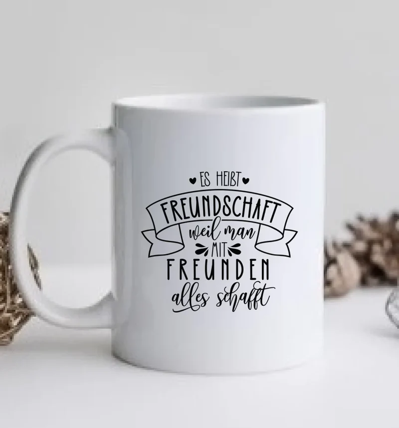 Personalisierte Tasse für Beste Freundin (2 Freundinnen) BEST FRIENDS - Geburtstagsgeschenk