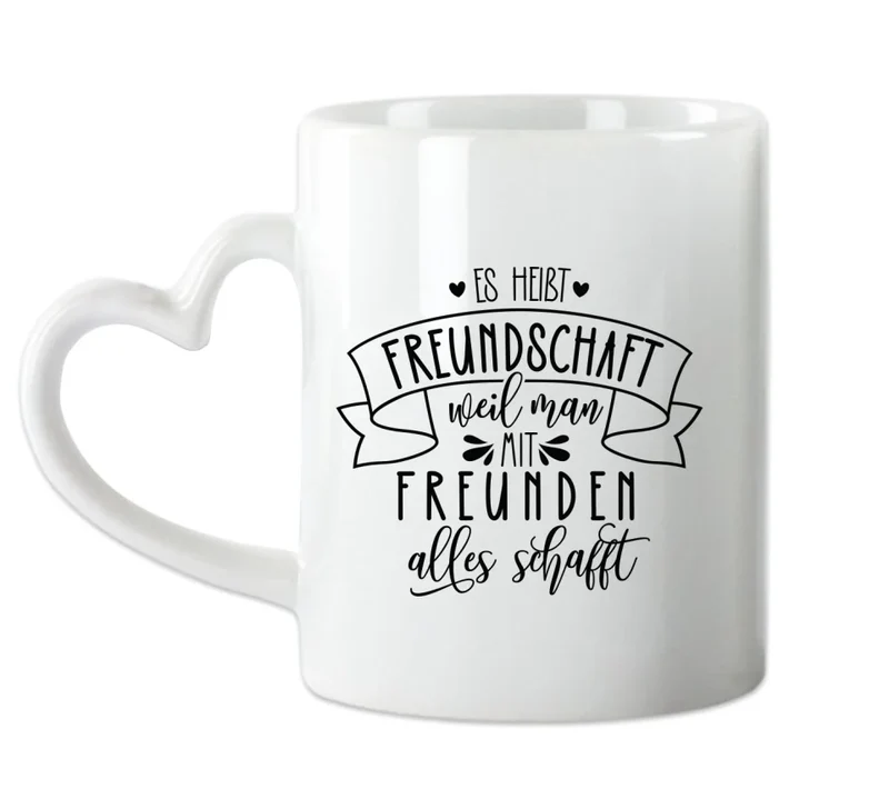 Personalisierte Tasse für Beste Freundin (2 Freundinnen) BEST FRIENDS - Geburtstagsgeschenk
