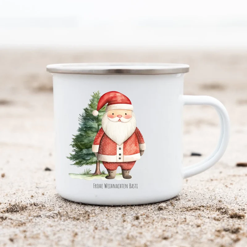 Geschenk Nikolaus, Weihnachten personalisiert - Kindertasse, Kinderbecher, Kinderteller - Nikolaustasse, Weihnachtstasse- mit Name