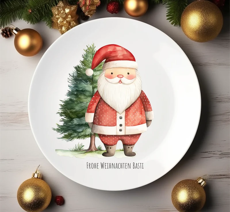 Geschenk Nikolaus, Weihnachten personalisiert - Kindertasse, Kinderbecher, Kinderteller - Nikolaustasse, Weihnachtstasse- mit Name