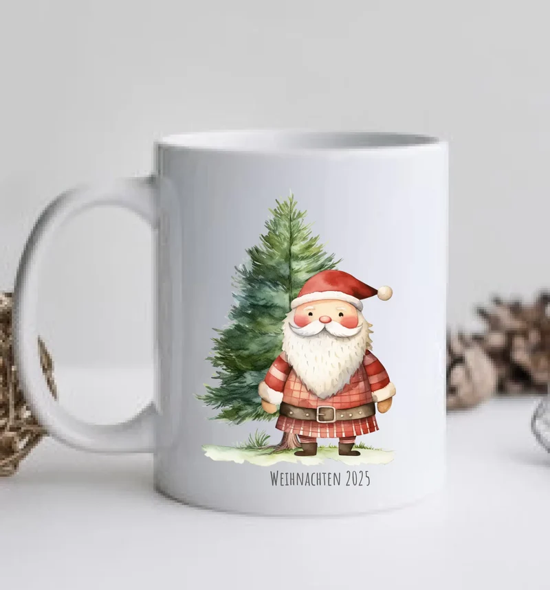 Geschenk Nikolaus, Weihnachten personalisiert - Kindertasse, Kinderbecher, Kinderteller - Nikolaustasse, Weihnachtstasse