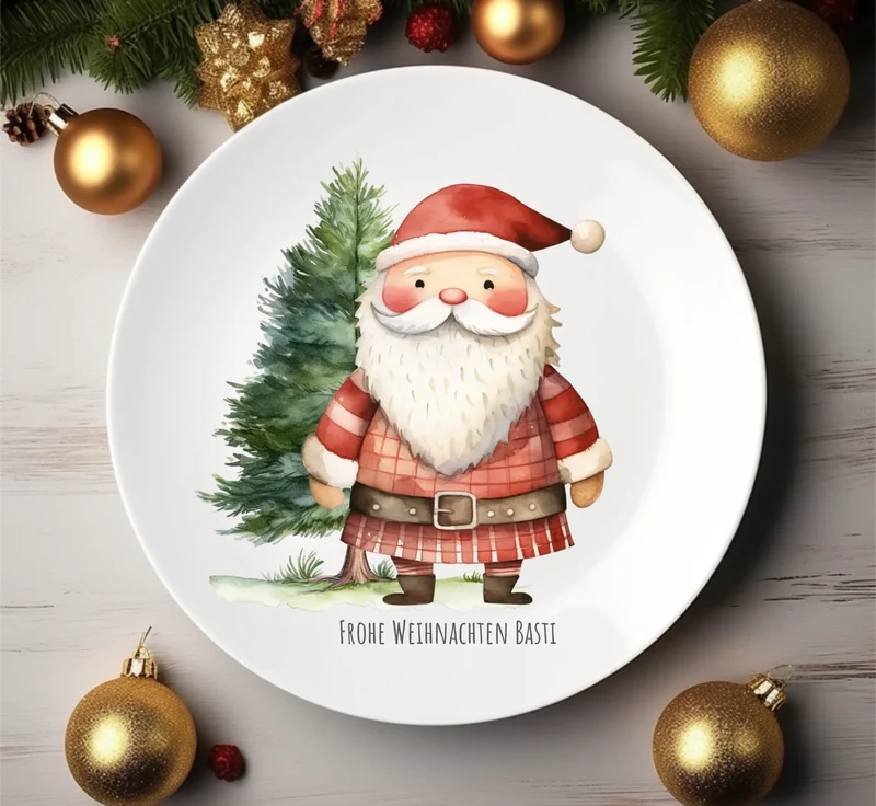 Geschenk Nikolaus, Weihnachten personalisiert - Kindertasse, Kinderbecher, Kinderteller - Nikolaustasse, Weihnachtstasse