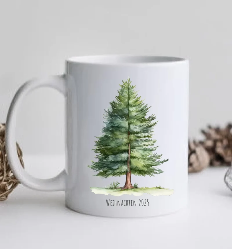 Geschenk Nikolaus, Weihnachten personalisiert - Kindertasse, Kinderbecher, Kinderteller - Nikolaustasse, Weihnachtstasse - mit Name