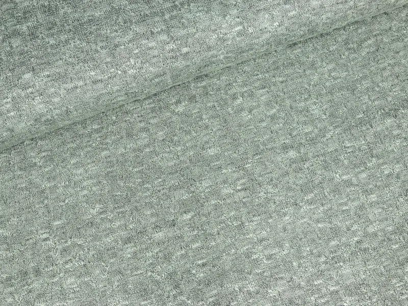 Reststück 50cm - Leichter Strickstoff Lena hellgrau-grau meliert