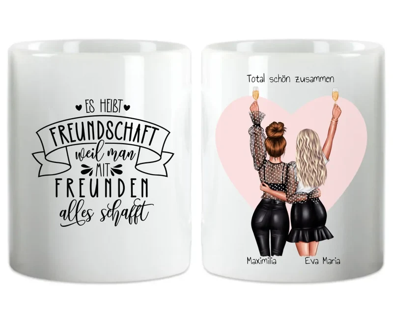 Personalisierte Tasse für beste Freundin – Freundschaftsgeschenk zum Geburtstag