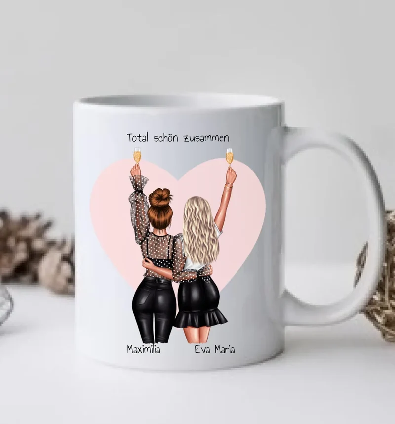 Personalisierte Tasse für beste Freundin – Freundschaftsgeschenk zum Geburtstag