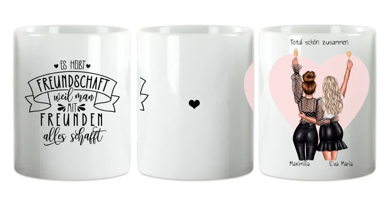 Personalisierte Tasse für beste Freundin – Freundschaftsgeschenk zum Geburtstag