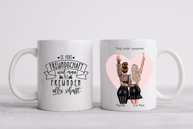 Personalisierte Tasse für beste Freundin – Freundschaftsgeschenk zum Geburtstag