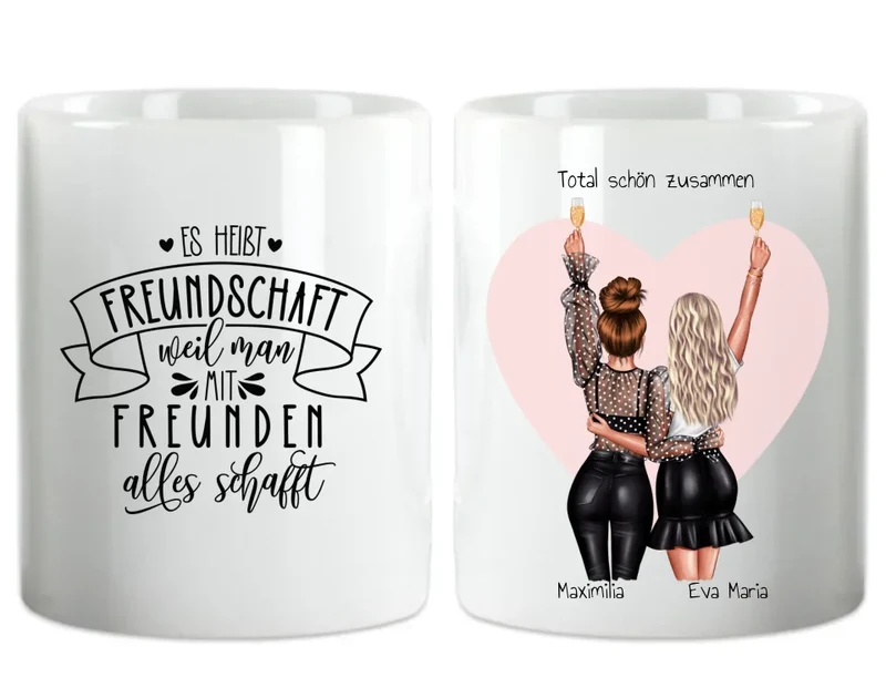 Personalisierte Tasse für beste Freundin – Freundschaftsgeschenk zum Geburtstag