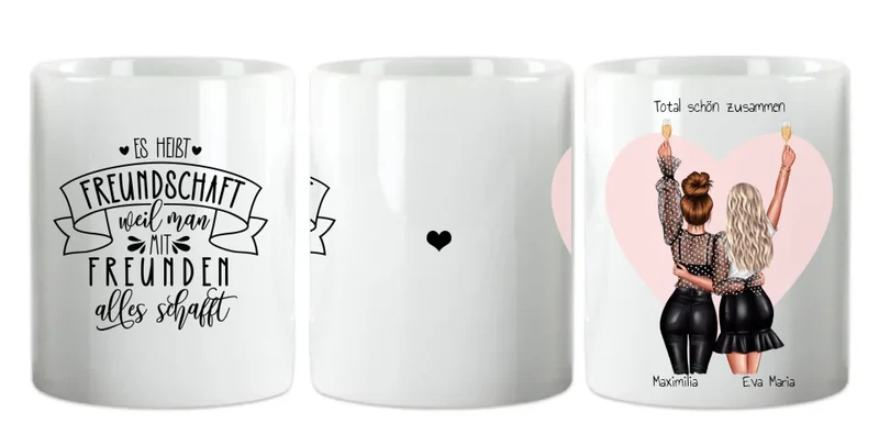 Personalisierte Tasse für beste Freundin – Freundschaftsgeschenk zum Geburtstag