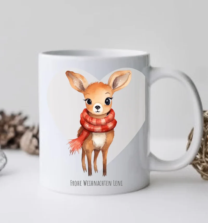 Geschenk Nikolaus, Weihnachten personalisiert - Kindertasse, Kinderbecher, Kinderteller - Nikolaustasse, Weihnachtstasse -mit Name