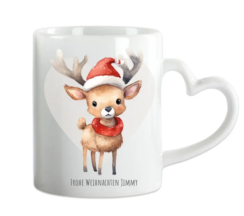 Geschenk Nikolaus, Weihnachten personalisiert - Kindertasse, Kinderbecher, Kinderteller - Nikolaustasse, Weihnachtstasse -mit Name