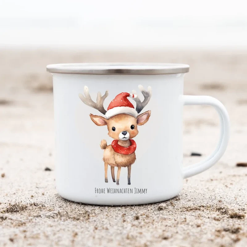 Geschenk Nikolaus, Weihnachten personalisiert - Kindertasse, Kinderbecher, Kinderteller - Nikolaustasse, Weihnachtstasse -mit Name