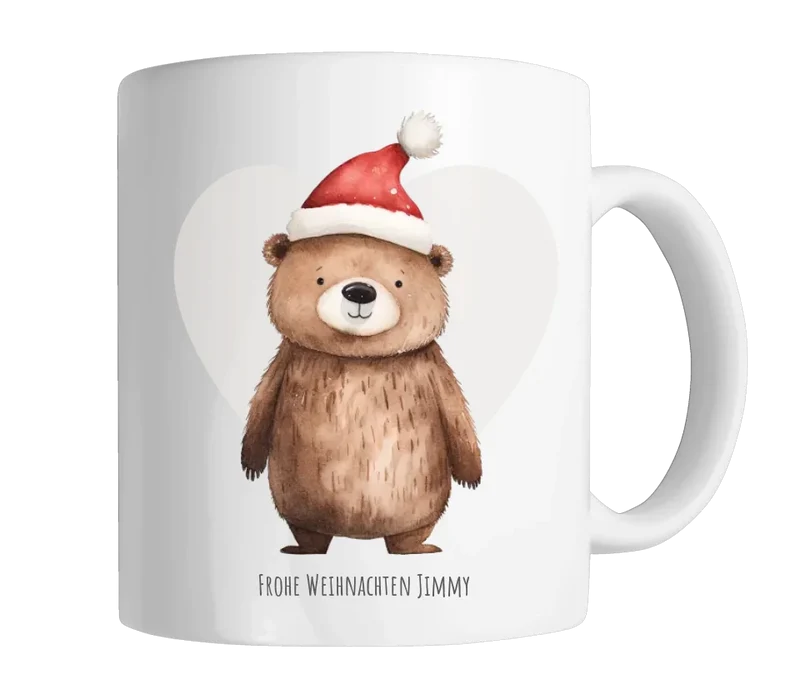 Geschenk Nikolaus, Weihnachten personalisiert - Kindertasse, Kinderbecher, Kinderteller - Nikolaustasse, Weihnachtstasse - mit Name