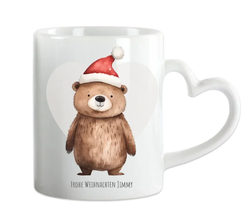 Geschenk Nikolaus, Weihnachten personalisiert - Kindertasse, Kinderbecher, Kinderteller - Nikolaustasse, Weihnachtstasse - mit Name