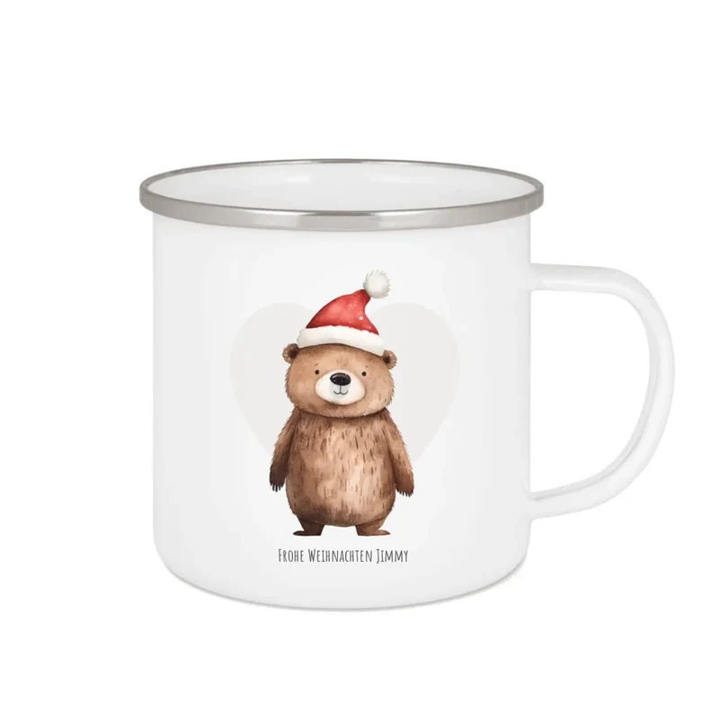 Geschenk Nikolaus, Weihnachten personalisiert - Kindertasse, Kinderbecher, Kinderteller - Nikolaustasse, Weihnachtstasse - mit Name