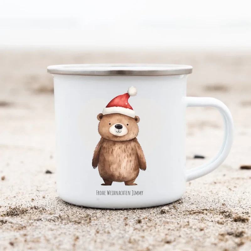 Geschenk Nikolaus, Weihnachten personalisiert - Kindertasse, Kinderbecher, Kinderteller - Nikolaustasse, Weihnachtstasse - mit Name