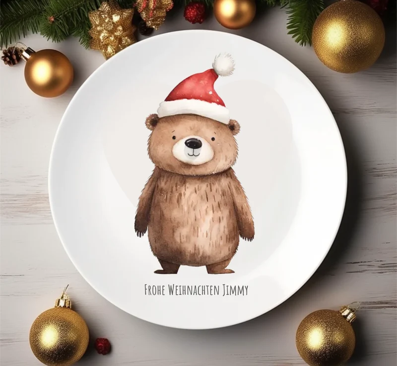 Geschenk Nikolaus, Weihnachten personalisiert - Kindertasse, Kinderbecher, Kinderteller - Nikolaustasse, Weihnachtstasse - mit Name