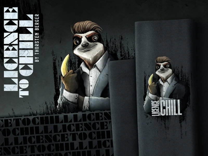 Reststück 24cm - French Terry Licence to Chill Roughe Struktur schwarz-grau by Thorsten Berger