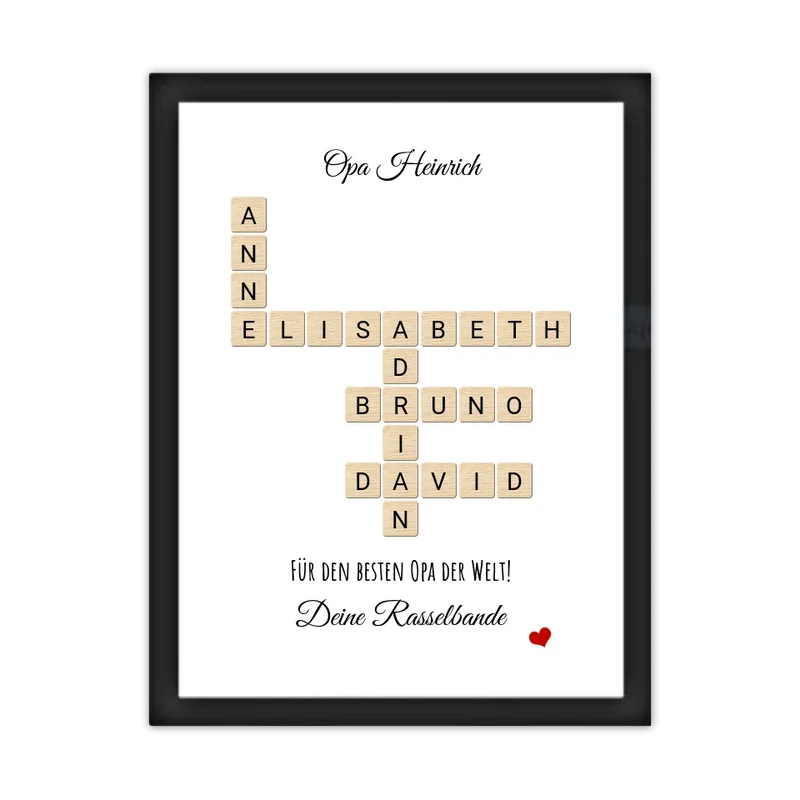 Bild Geschenk im Scrabble Style für Opa, Großvater, Uropa