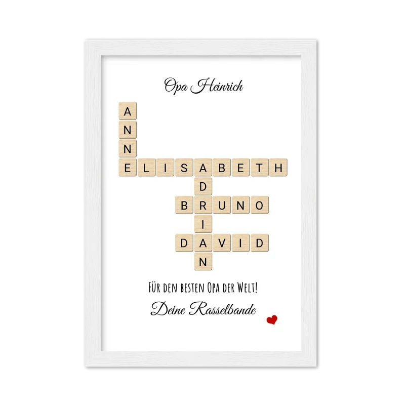 Bild Geschenk im Scrabble Style für Opa, Großvater, Uropa
