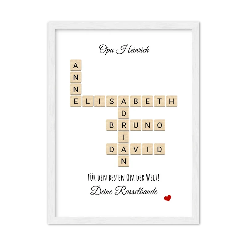 Bild Geschenk im Scrabble Style für Opa, Großvater, Uropa