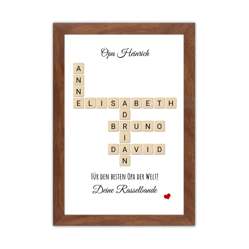 Bild Geschenk im Scrabble Style für Opa, Großvater, Uropa