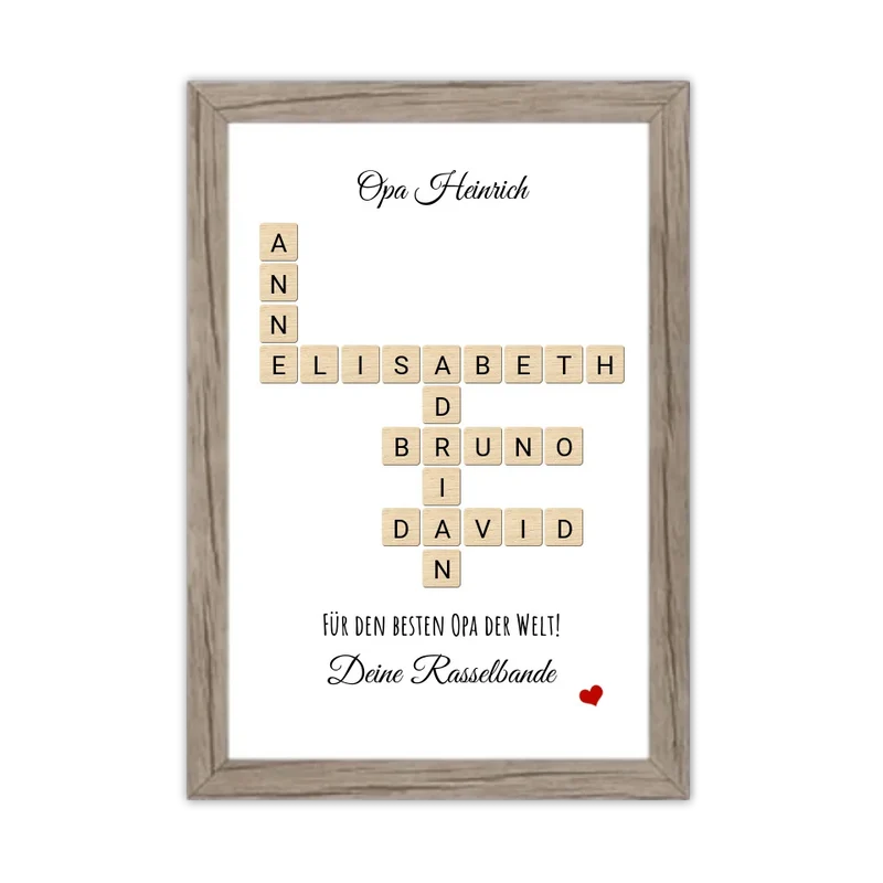 Bild Geschenk im Scrabble Style für Opa, Großvater, Uropa