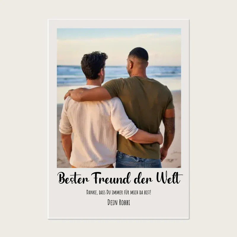 Beste Freunde Fotoposter Geschenk mit eigenem Bild - perfektes Geburtstagsgeschenk